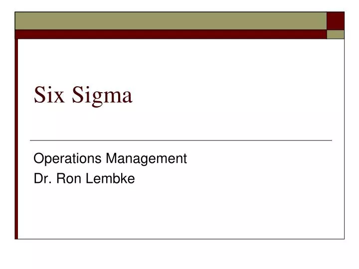 six sigma