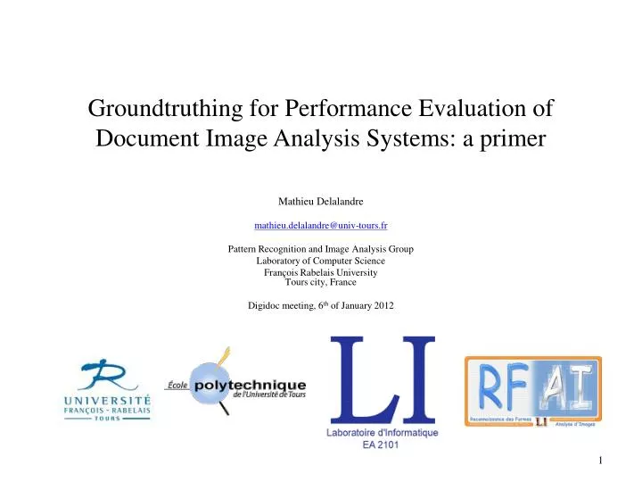 groundtruthing for performance evaluation of document image analysis systems a primer