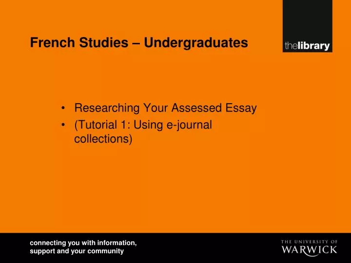 french studies undergraduates