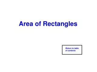 Area of Rectangles