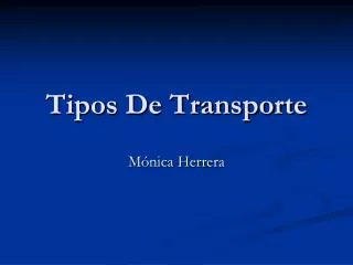 tipos de transporte