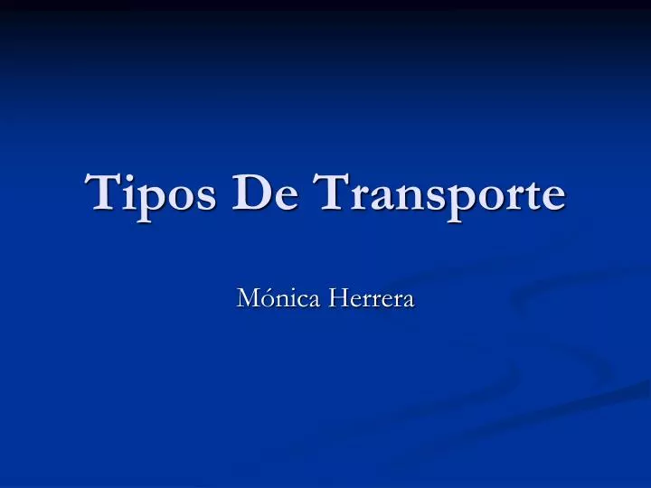 tipos de transporte