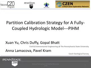 Partition Calibration Strategy for A Fully- C oupled Hydrologic Model---PIHM