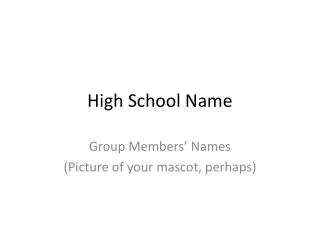 High School Name