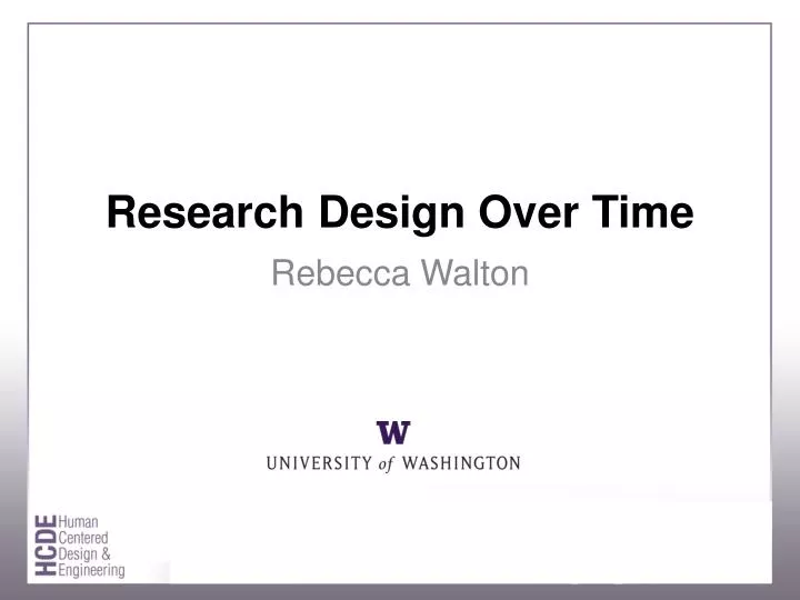 research design over time