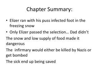 Chapter Summary: