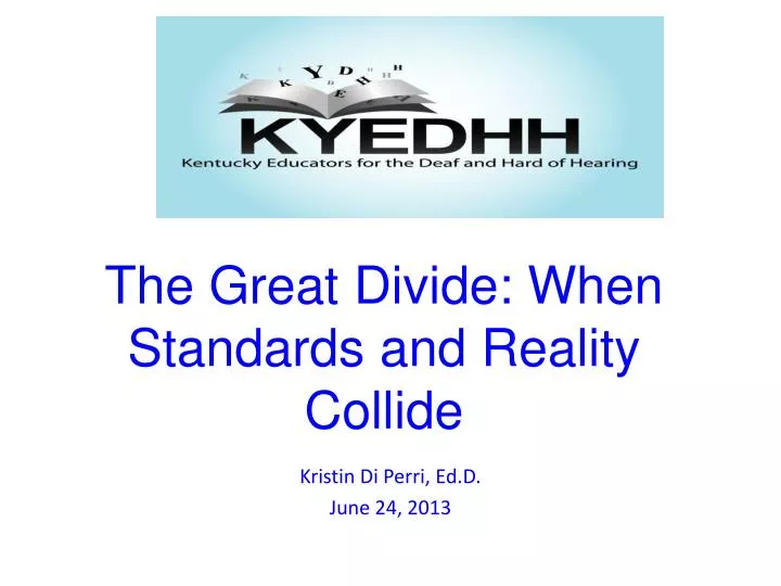 the great divide when standards and reality collide