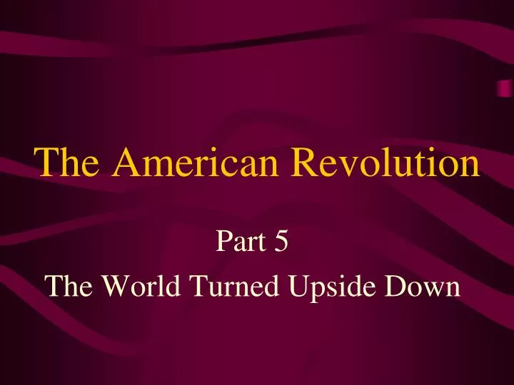 the american revolution