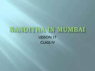 NANDITHA IN MUMBAI