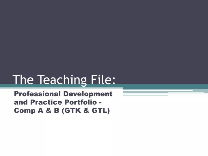 the teaching file