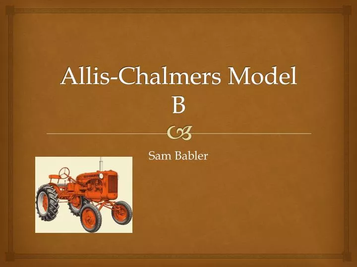 allis chalmers model b