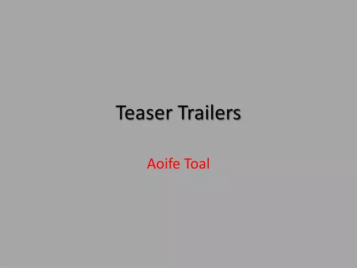 teaser trailers