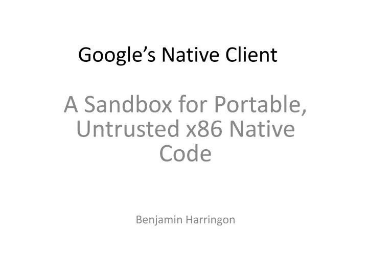 google s native client