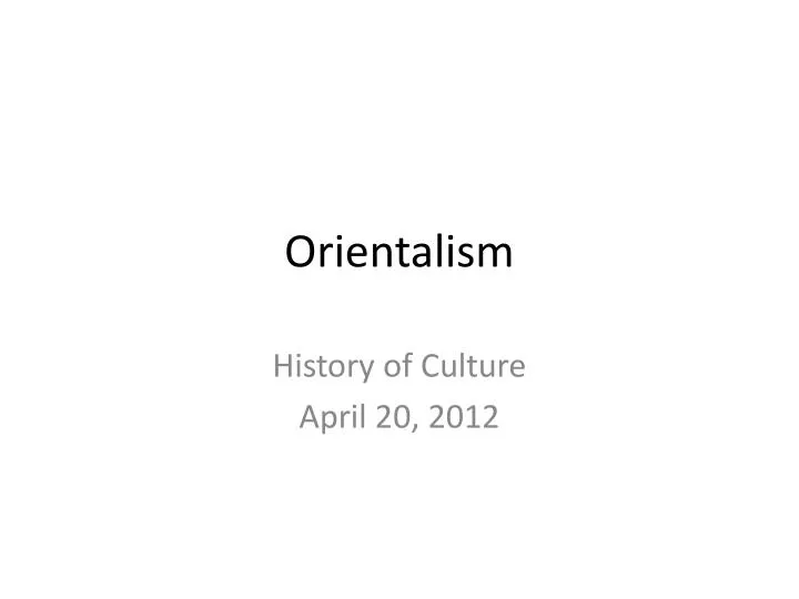 orientalism