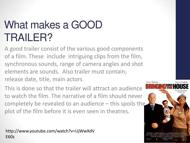 what makes a good trailer
