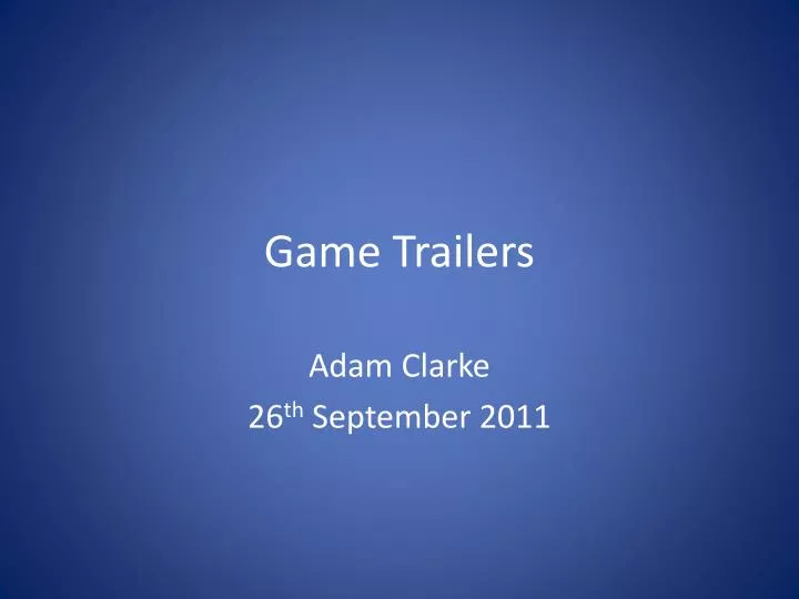 game trailers
