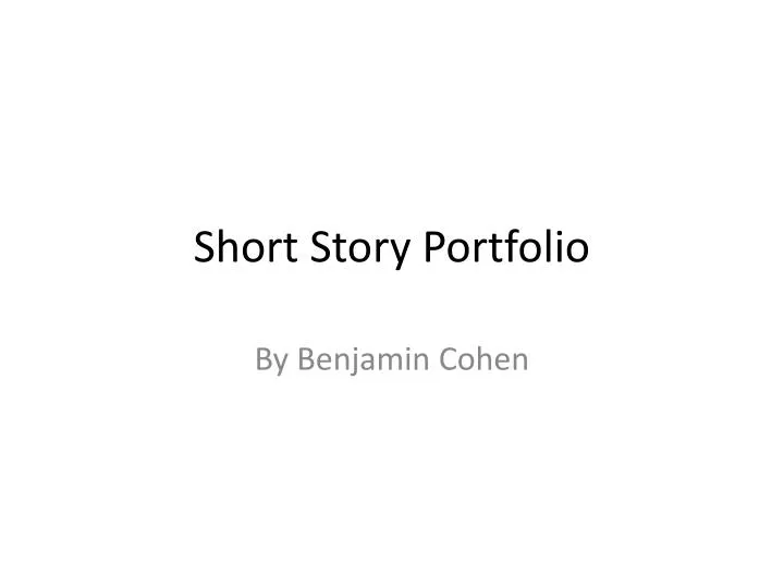 short story portfolio