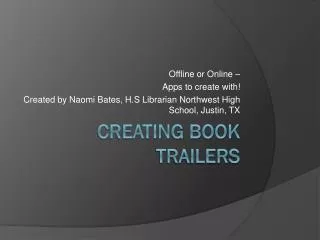 Creating Book Trailers