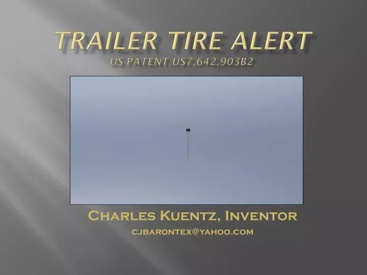 trailer tire alert us patent us7 642 903b2