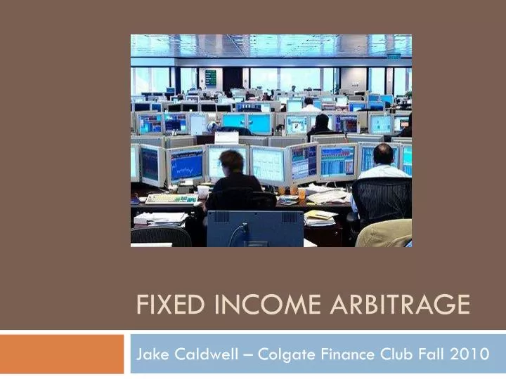 fixed income arbitrage