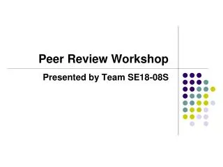 Peer Review Workshop