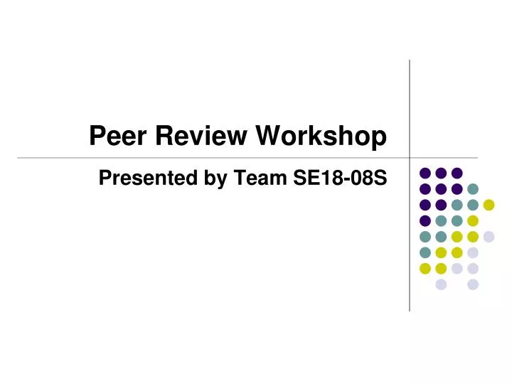 peer review workshop