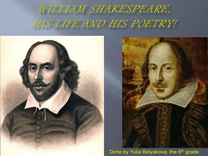 william shakespeare his life and his poetry