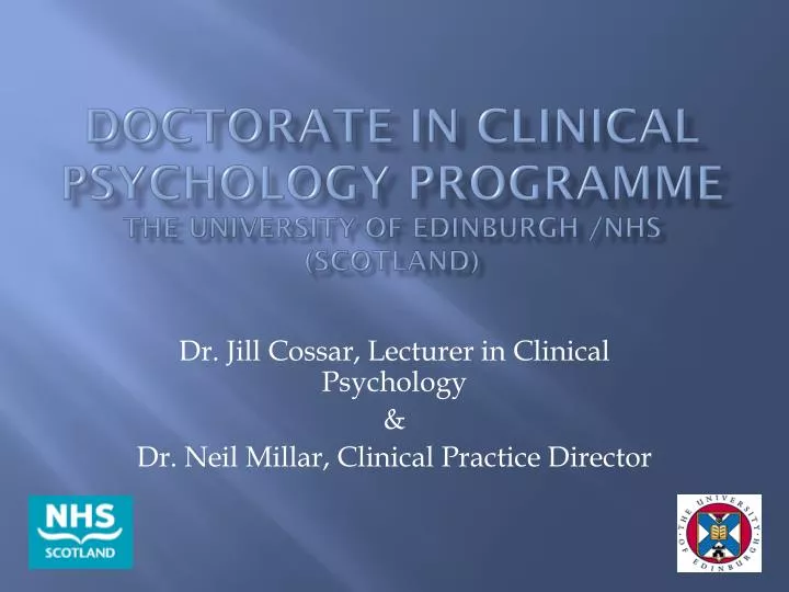 doctorate in clinical psychology programme the university of edinburgh nhs scotland