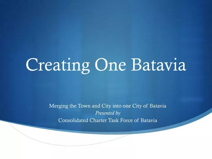 creating one batavia