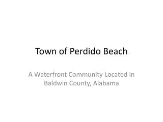 Town of Perdido Beach