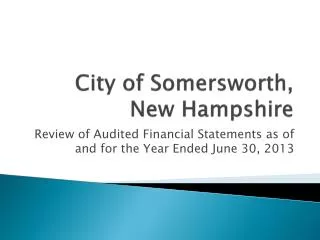 City of Somersworth, New Hampshire