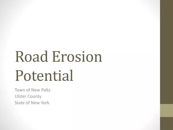 road erosion potential