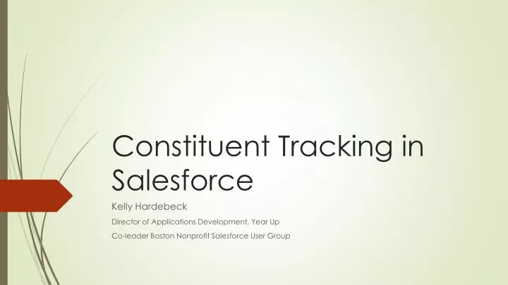 constituent tracking in salesforce