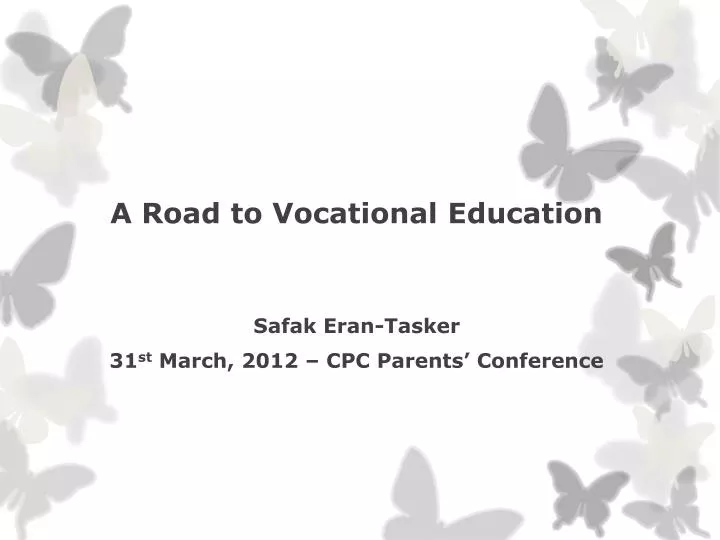 a road to vocational education