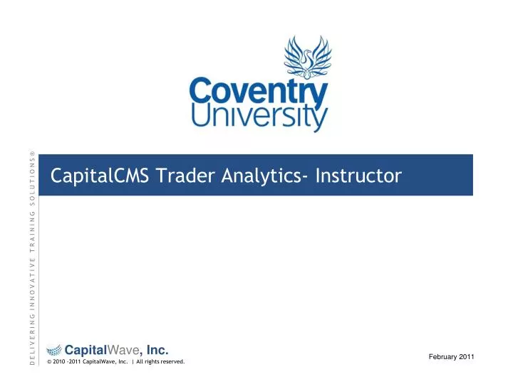 capitalcms trader analytics instructor