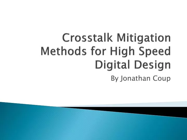 crosstalk mitigation methods for high speed digital design