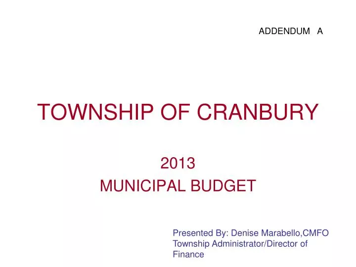 township of cranbury