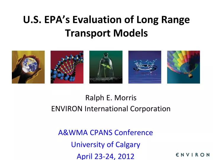 u s epa s evaluation of long range transport models