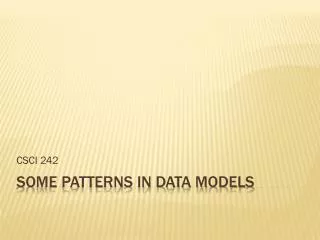 SOME Patterns in Data Models