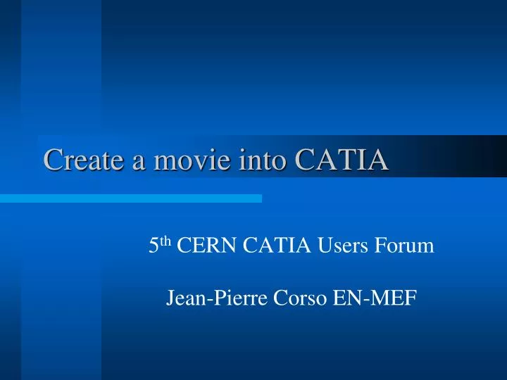 create a movie into catia