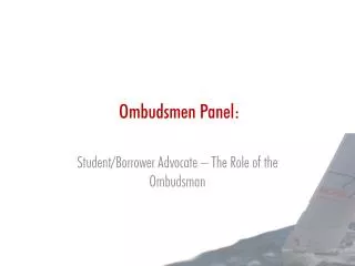 Ombudsmen Panel: