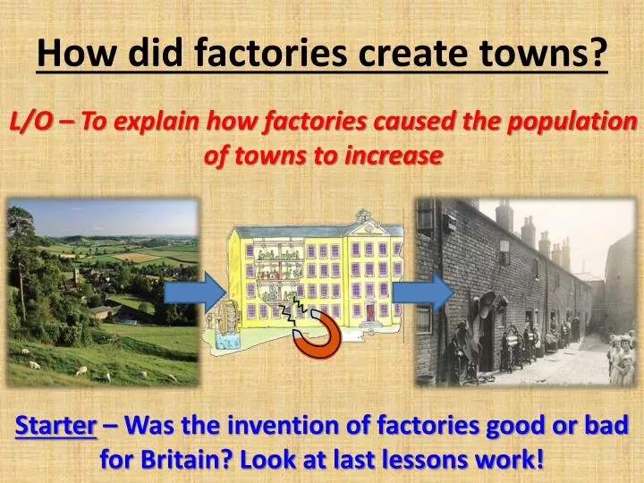 how did factories create towns