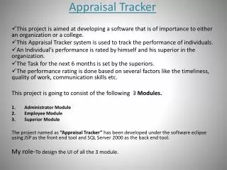 Appraisal Tracker
