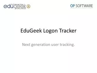 EduGeek Logon Tracker