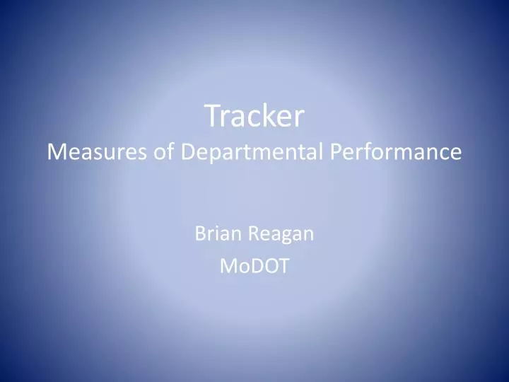tracker measures of departmental performance