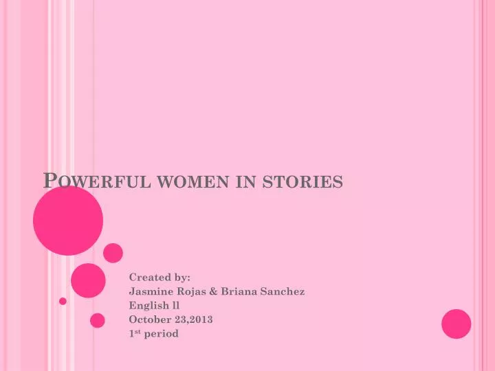 powerful women in stories