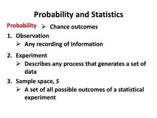 Probabilit y and Statistics