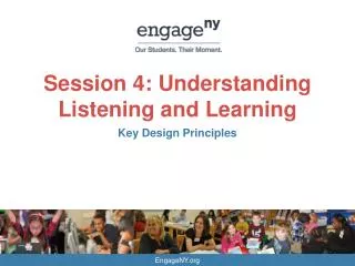 Session 4: Understanding Listening and Learning