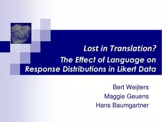 Lost in Translation? The Effect of Language on Response Distributions in Likert Data