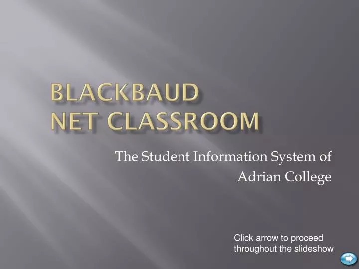 blackbaud net classroom